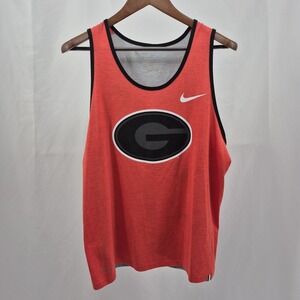 Nike Dri-fit Georgia Bull Dogs Tank Top Men's Sz Large Red/Dri-Fit/Sleeveless